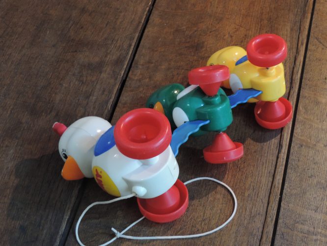 Jouet à Tirer Montessori - Canard en Bois pour Enfants
