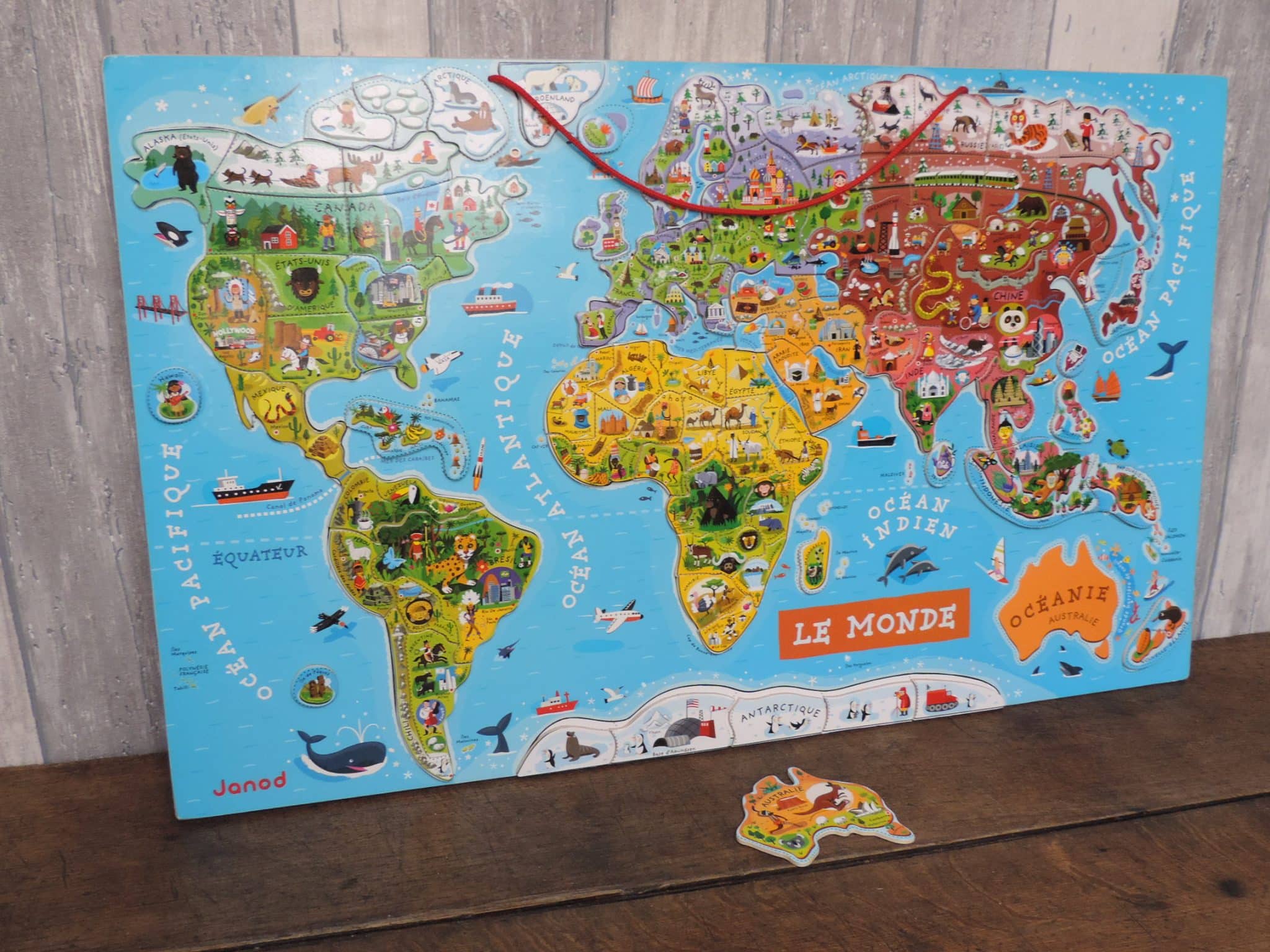 Carte du Monde magnétique – Janod - Grenier d'enfance