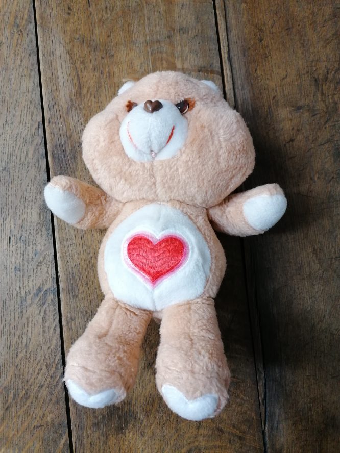 Bisounours Cœur rouge Kenner Peluche 30cm Grosbisou Care Bears 1983