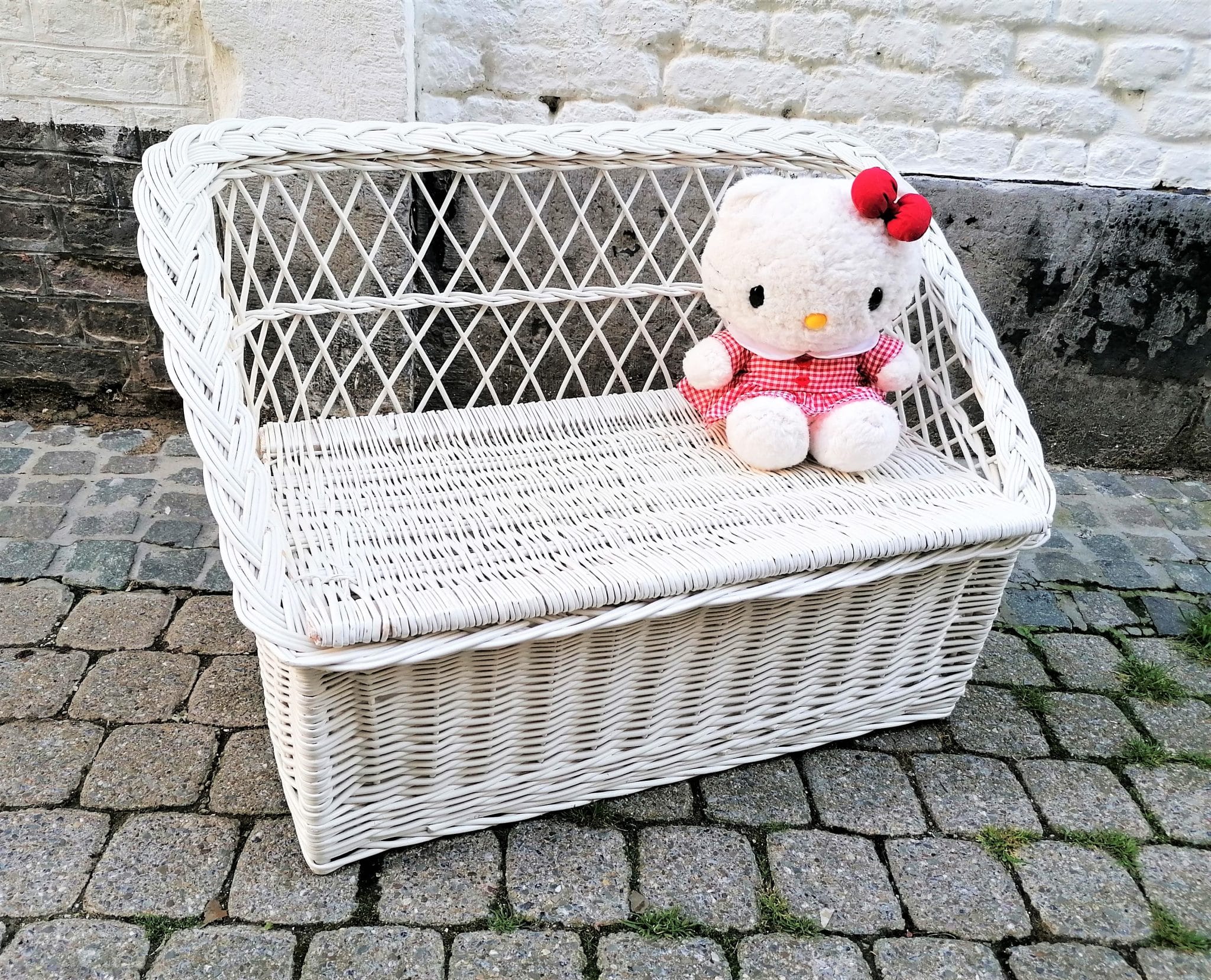 Banquette Coffre Osier Enfant Aubry Gaspard - Rangement Jouets - Style Nature